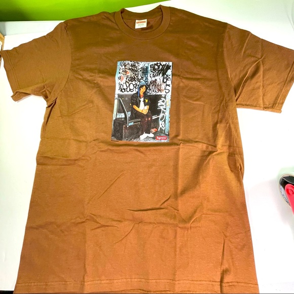 Supreme Other - Supreme Brown Lady Pink Artist Portrait Mens Large Tee Shirt